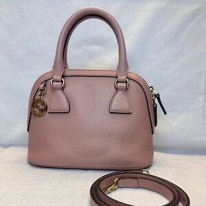 Gucci Mini Charm Dome Satchel Leather Two way Bag:Top Handle/Shoulder Bag